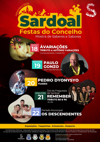Festas do Concelho 2026 - Dia 18 de setembro